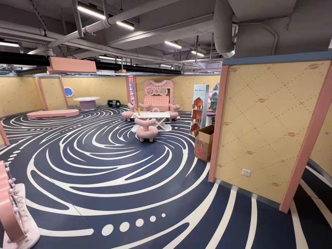 パーソナライズされた3D効果ビニール床 PVC 3Dプリントビニール床 テーマパーク用