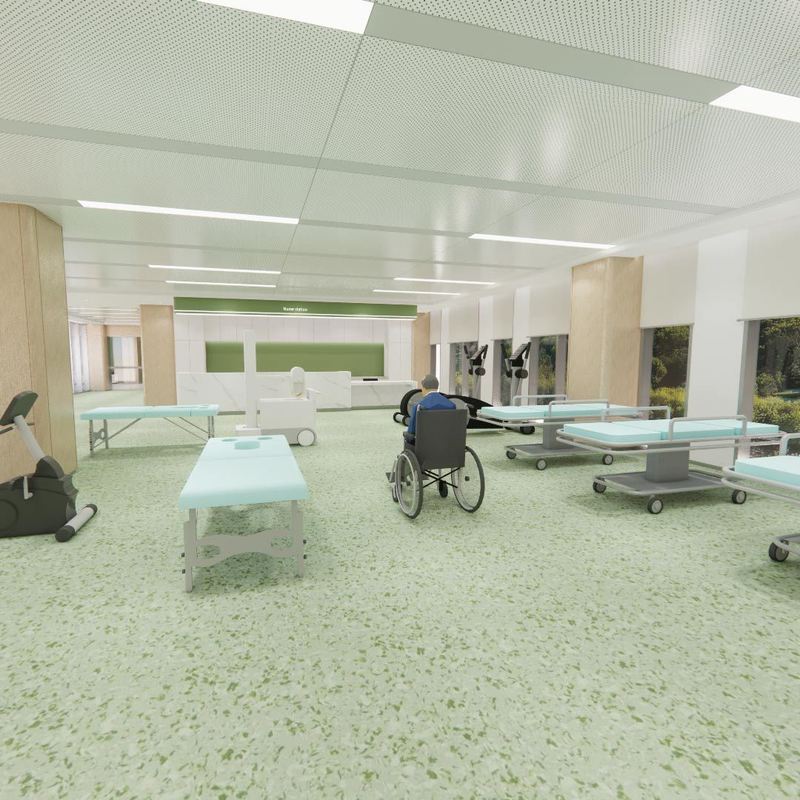 Lumina Health/Infinity シリーズ：抗菌・イージーケア商業用床材（老人ホーム向け）