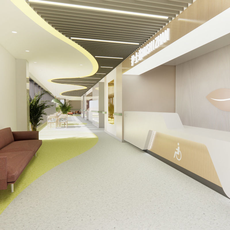 介護施設向け滑り止め衛生ビニール床材 – 医療グレード耐久バージョン