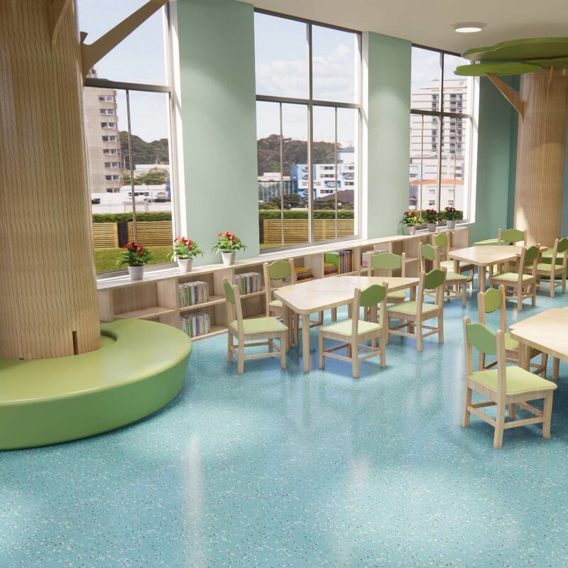 Relle Early Education Center R11 Anti-Slip Carborundum Flooring (Scratch Fall-Proof Preschool Version)