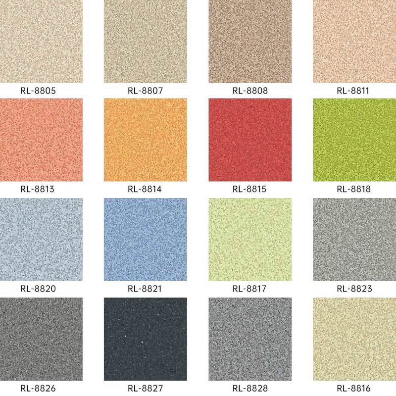 介護施設患者室向け、耐衝撃性・傷つきにくい均質床材