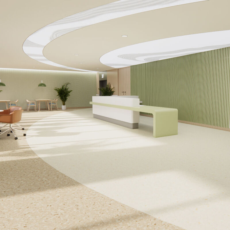 化学薬品耐性シームレス均質ビニル床材（介護施設のハウスキーピングニーズ向け）