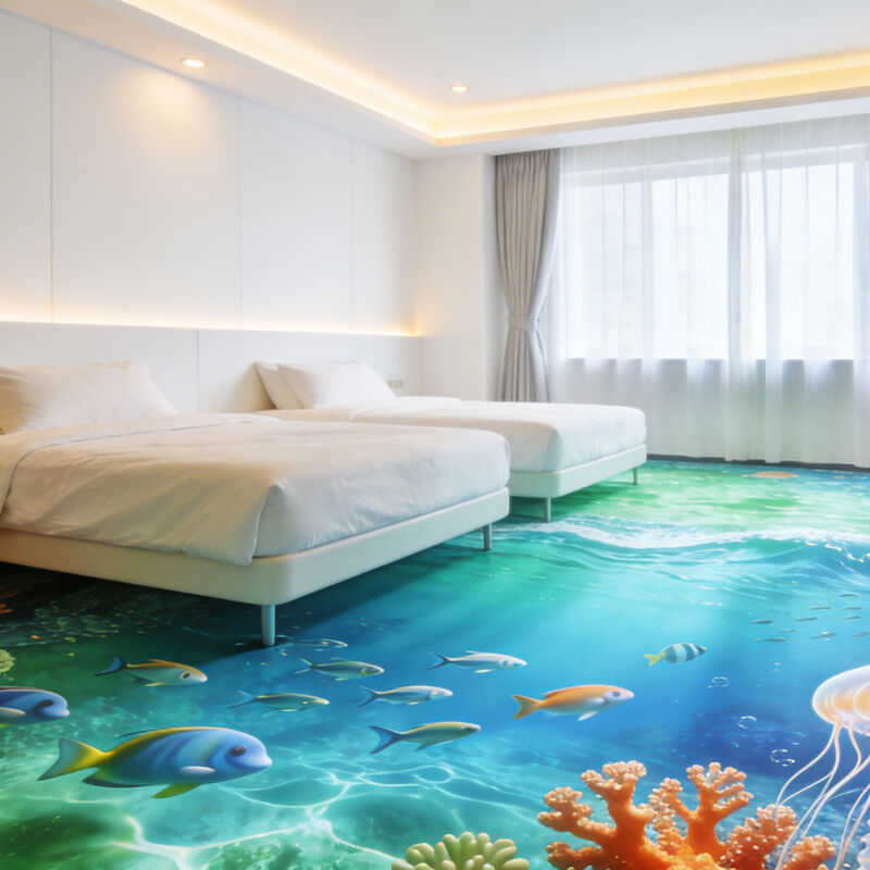 テーマルーム向けプレミアムカスタムイメージ3D装飾フローリング