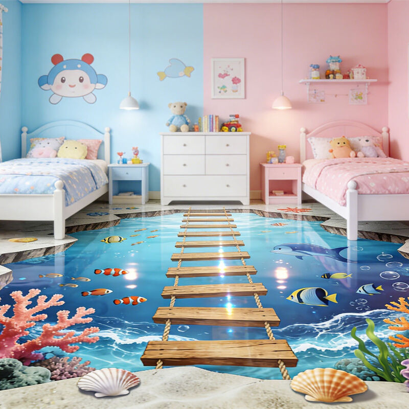 テーマルーム向けプレミアムカスタムイメージ3D装飾フローリング